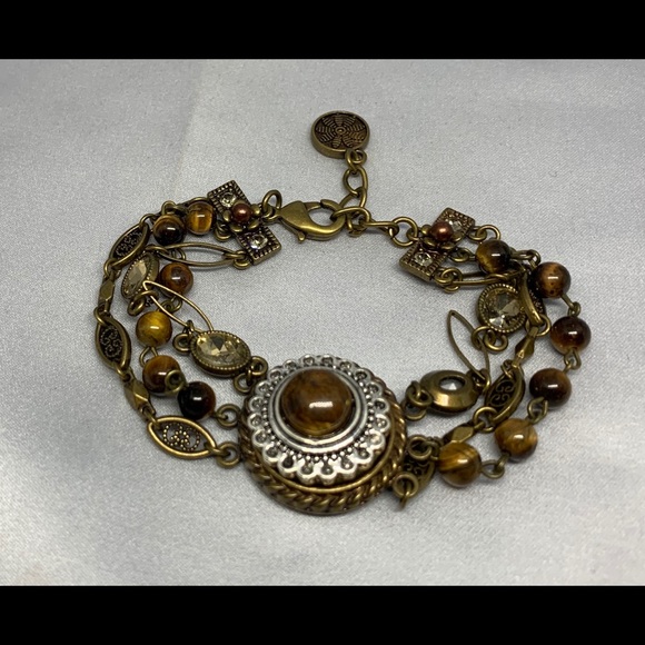 💗Bronze Bead & Chain Ginger Snaps & Co. Snap Button Bracelet - Oh Snap! - Picture 2 of 2